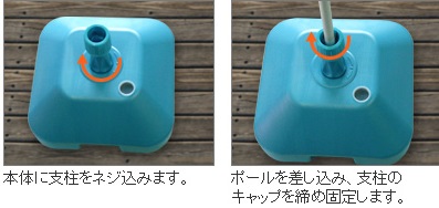 支柱の付け方
